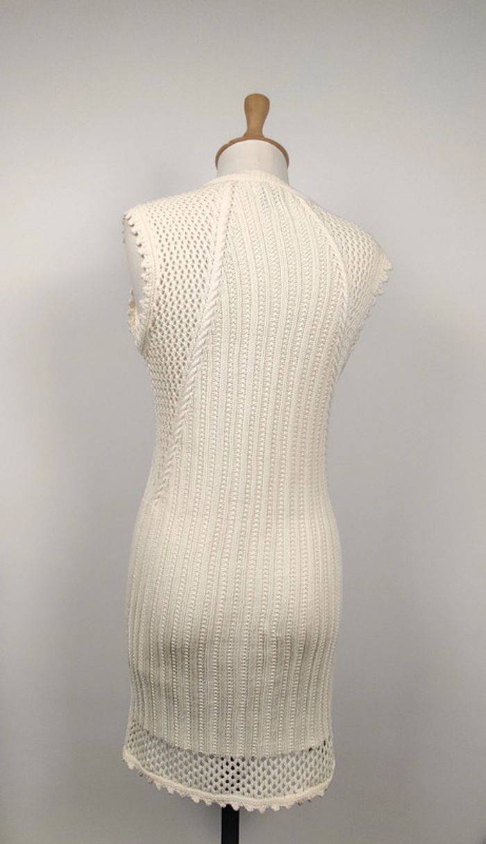 Robe sans manches crochet crème - Galeries Lafayette - M - photo numéro 3