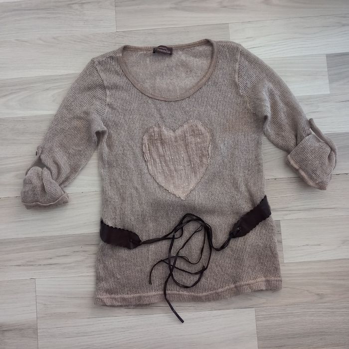 Pull femme avec ceinture avec cœur brodé Compagnie des Aventures taille M - photo numéro 6