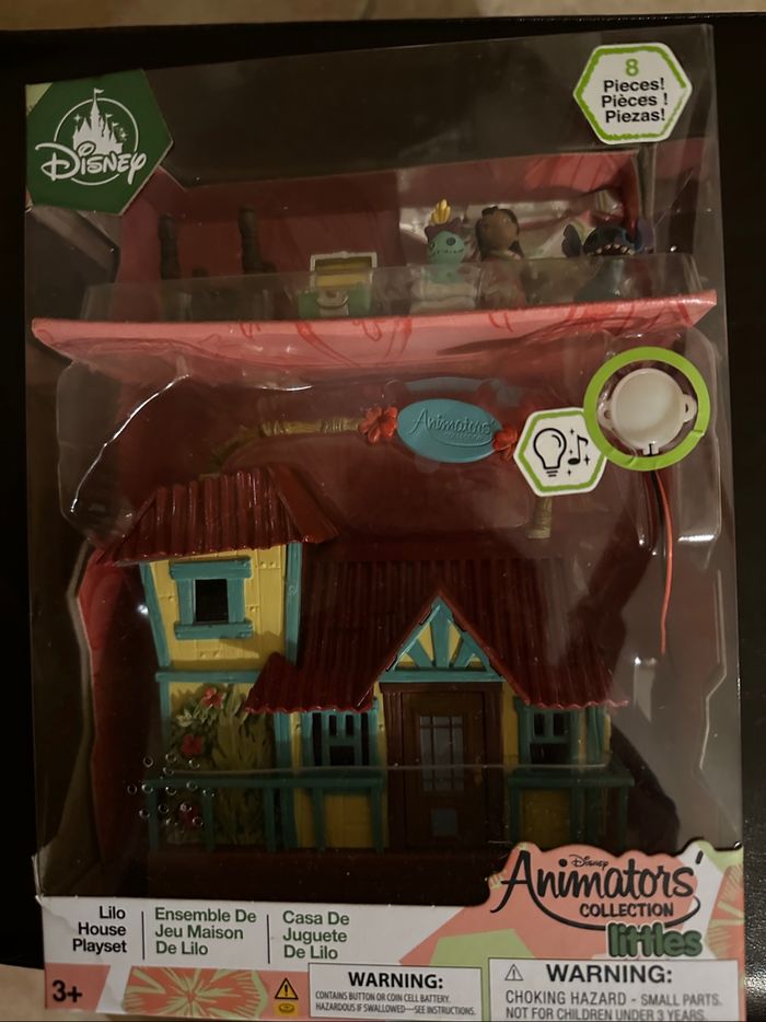 Figurines Animators Disneyland Paris Lilo et Stitch + maison Neuf