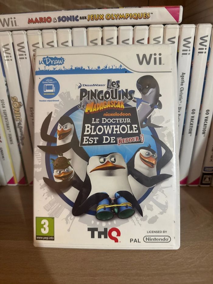 U draw jeu Wii les pingouins de Madagascar
