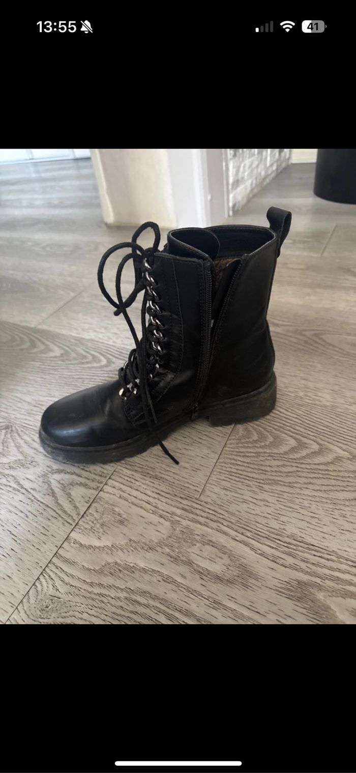 Bottines noires à lacets - photo numéro 3