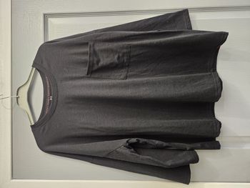 T-shirt manches 3/4 simple unisexe - Noir uni - 44/46 - BPC