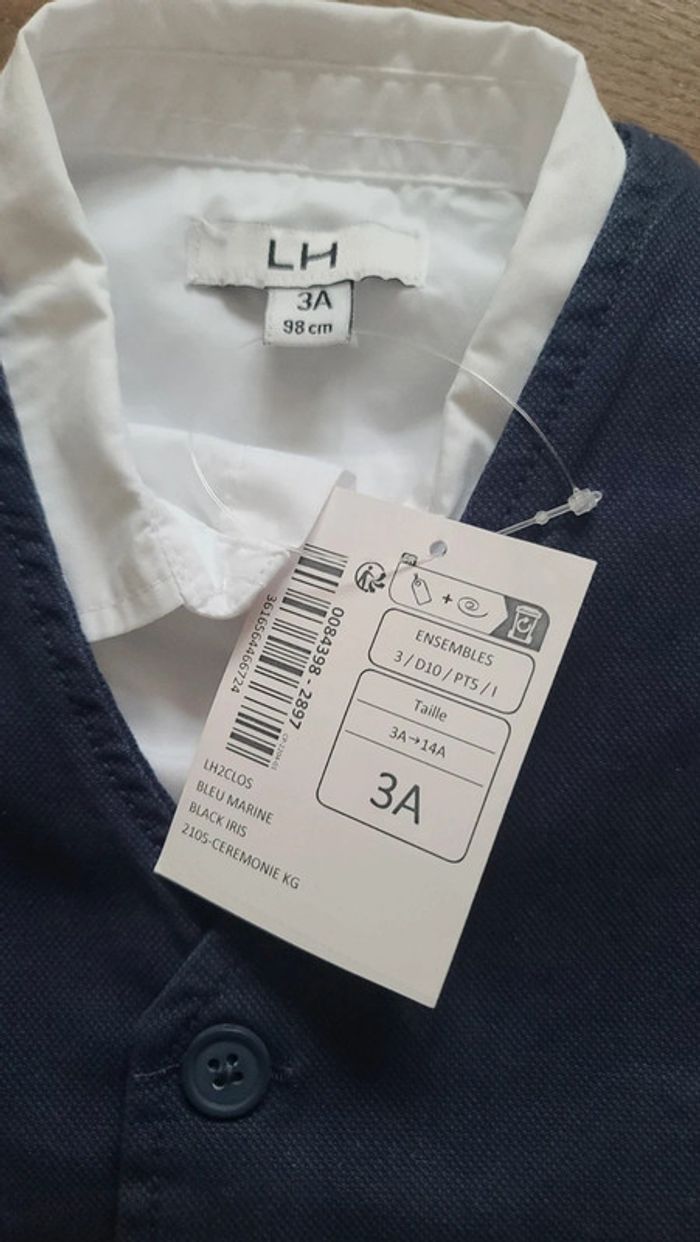 Ensemble chemise + veste sans manche - photo numéro 3