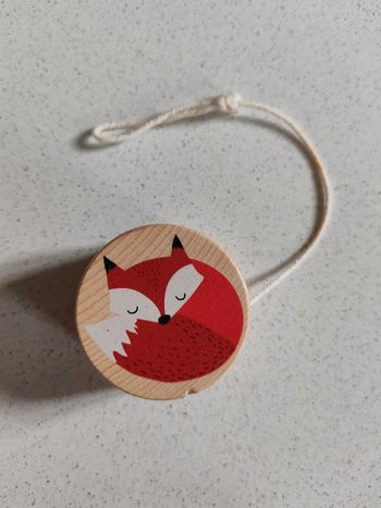 Yoyo en bois avec illustration renard