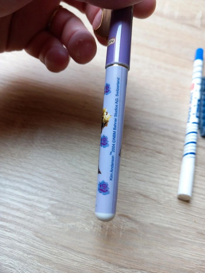 😴collection stylo plume + effaceur + 10 cartouches encre bleu - photo numéro 4
