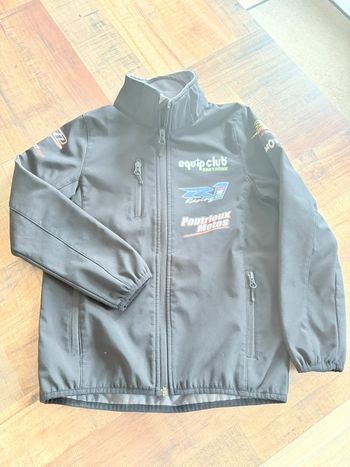 Veste coupe vent polaire noir moto