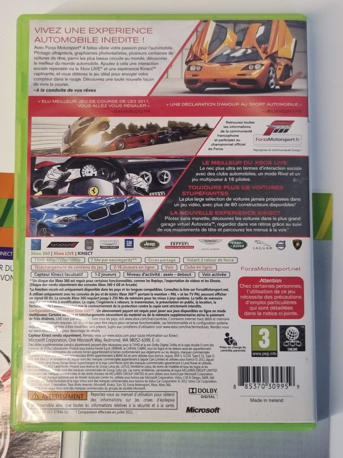 Forza Motorsport 4 Xbox 360. Complet. PAL FR - photo numéro 2