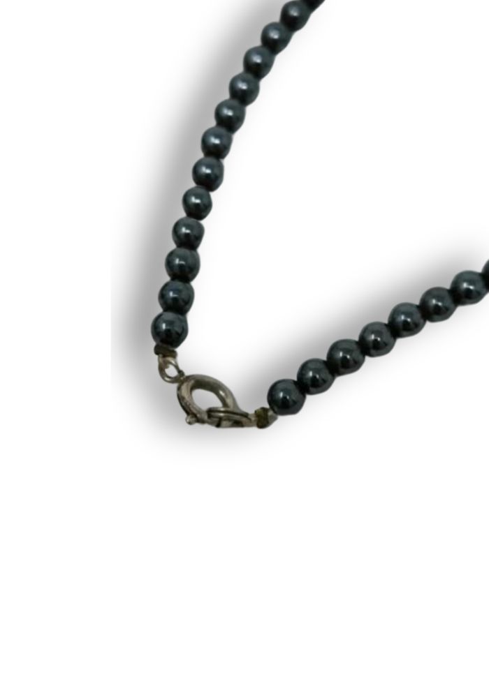 Collier Vintage en perles hématites - photo numéro 2