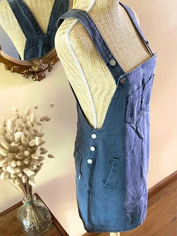 Salopette jupe en Denim jean- Taille 40 - jennyfer vintage - photo numéro 16