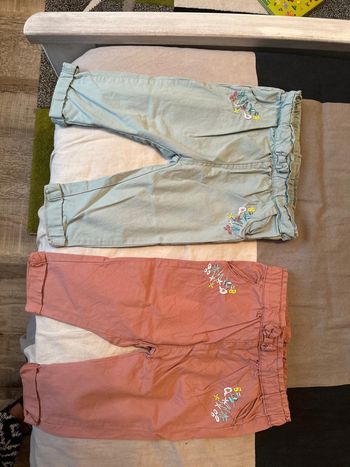 Lot de 2 pantalons fin en 12 mois