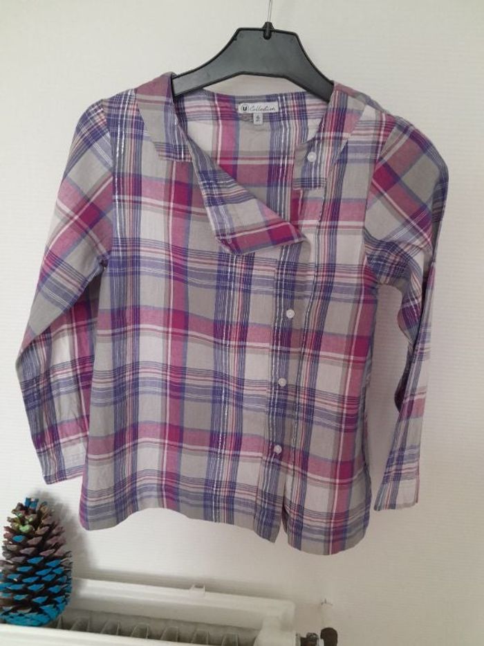 Chemise framboise violette grise