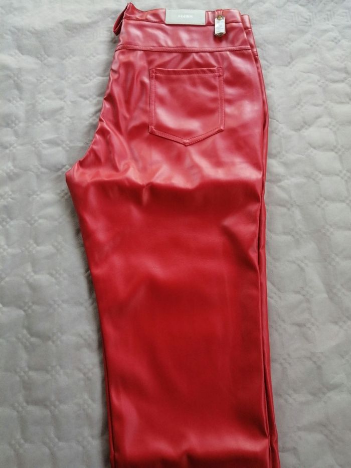 Fetish jean en simili cuir rouge homme t 48 - photo numéro 4