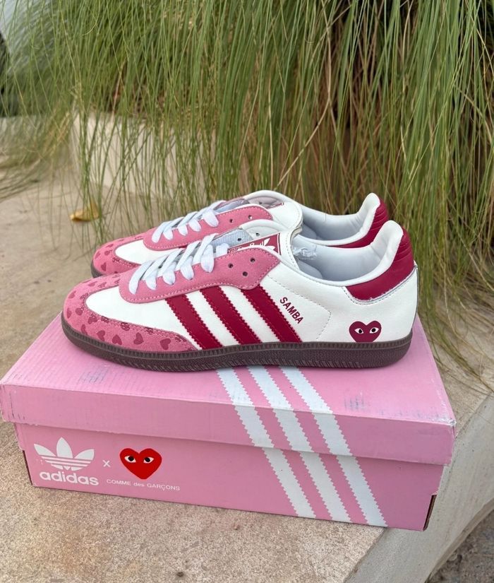 Adidas Samba X Comme Des Garçons Rose Taille 38 - photo numéro 3