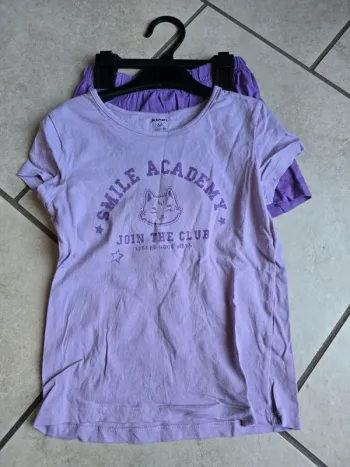 pyjama 2 pièces short violet Kiabi