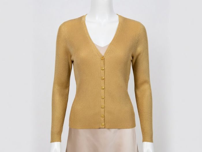 gilet doré brillant Taille 2 Camaïeu Neuf - photo numéro 2