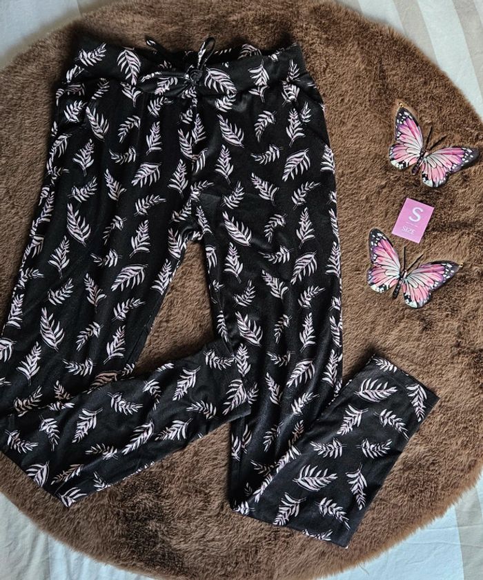 Pantalon ceintré fleuries 9th avenue taille 36