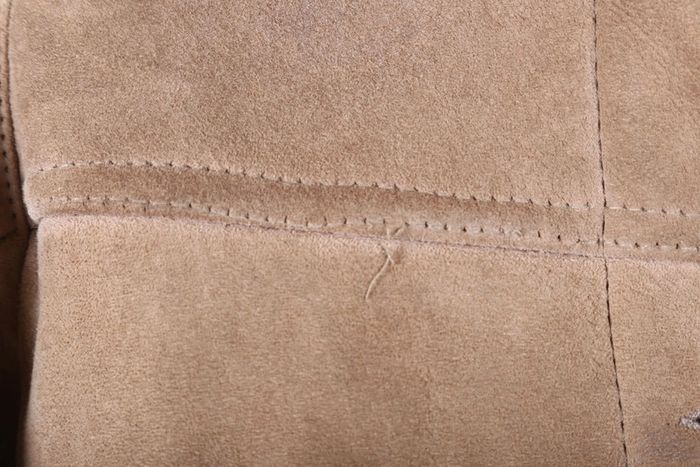 Peau lainée vintage 70's en mouton retourné shearling, cuir, daim, laine (#240707) - photo numéro 9