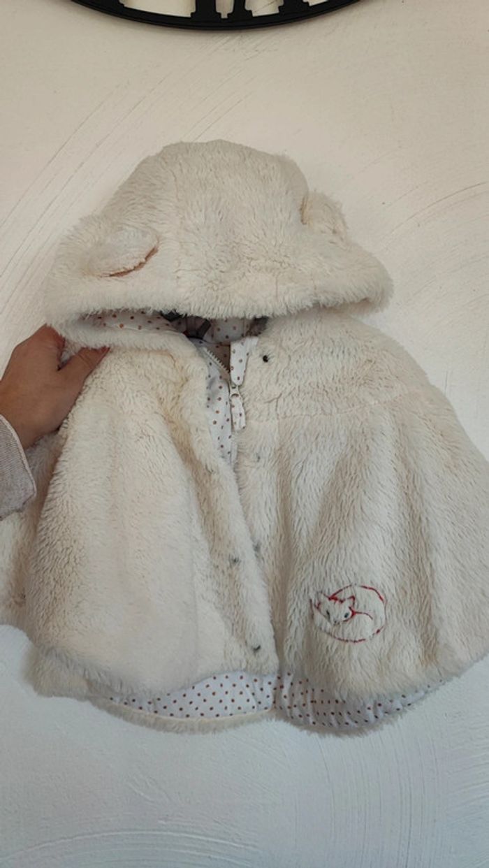 Manteau capuche blanc orchestra 9 mois - photo numéro 3