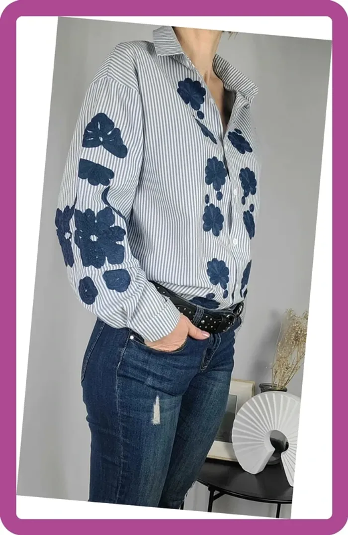 Chemise brodée, NEUVE avec étiquette - photo numéro 2