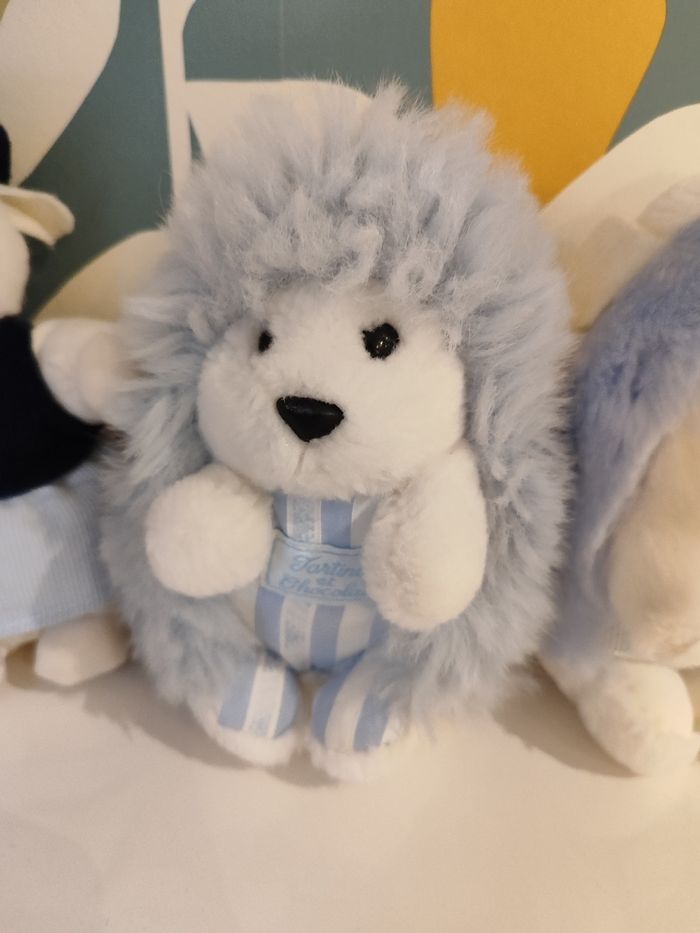 Peluche hérisson tartine et chocolat - photo numéro 3