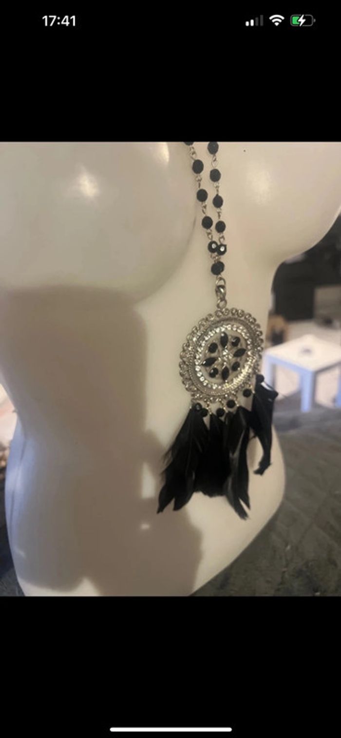 Collier long attrape rêve vintage - photo numéro 2