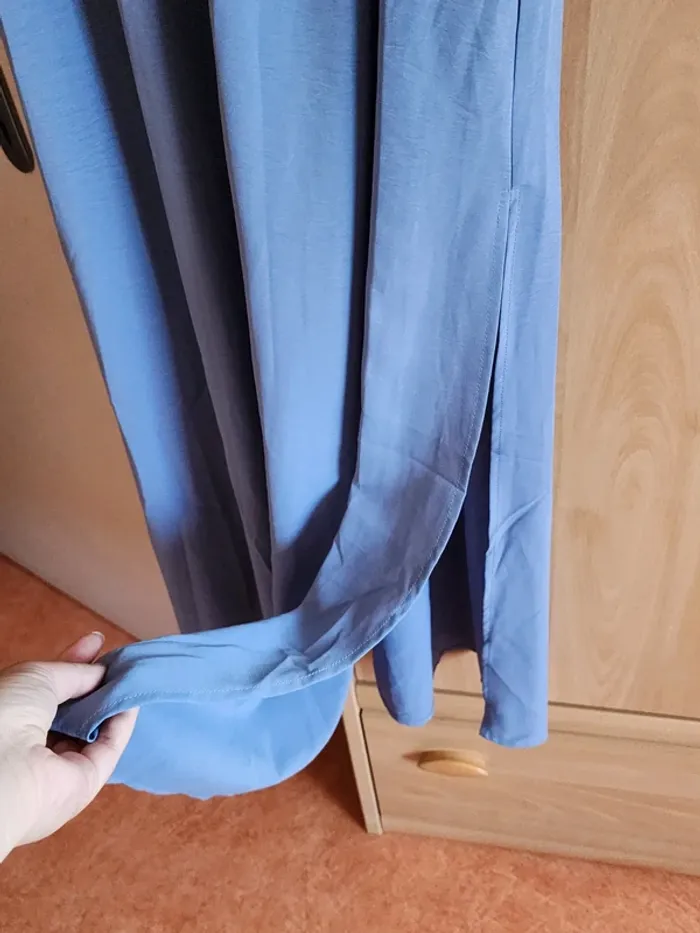 Robe longue Shein fendue bleu gris T.38/M - photo numéro 7