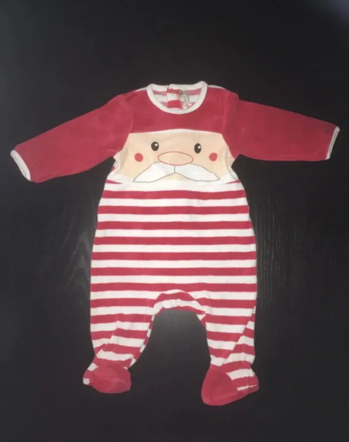 Pyjama velours rouge et blanc Orchestra