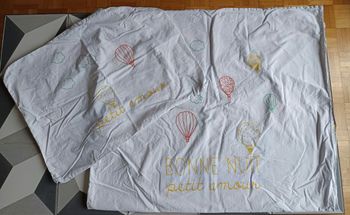 Ensemble bébé housse de couette et taie d'oreiller Anabella