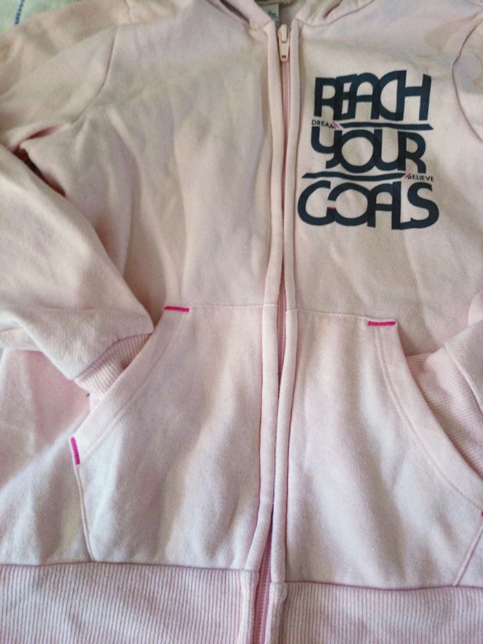 🍓 Sweat zippé 10 ans rose clair🍓 - photo numéro 3
