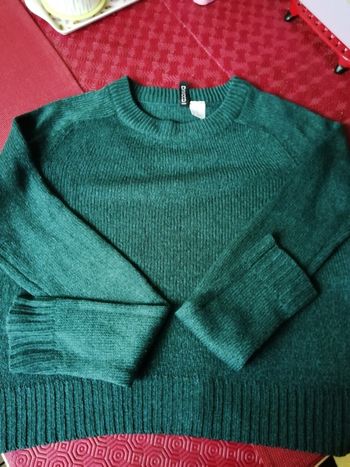 Crop top pull vert neuf taille 36