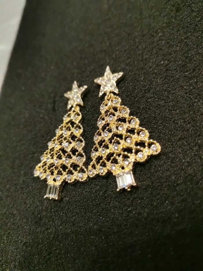 Boucles d'oreilles sapins de Noël - photo numéro 2