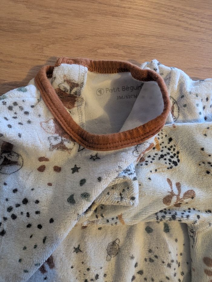 Lot de 2 pyjamas 3 mois "petit béguin" - photo numéro 2