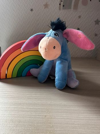 Doudou Disney Bourriquet l'âne Peluche Flopsie violet