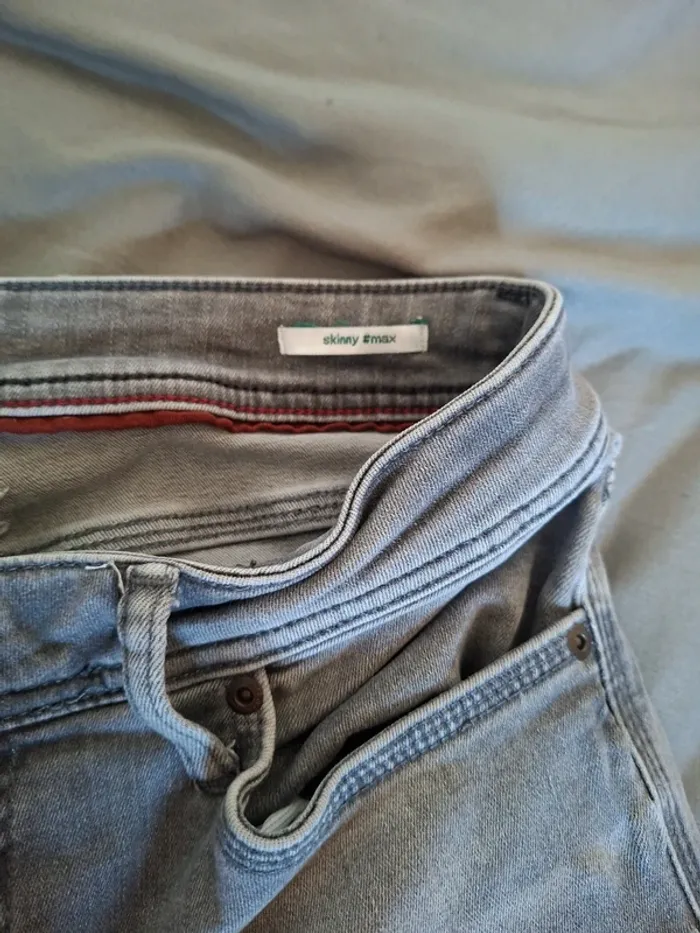 Jean gris skinny JULES W28 L30 - photo numéro 3