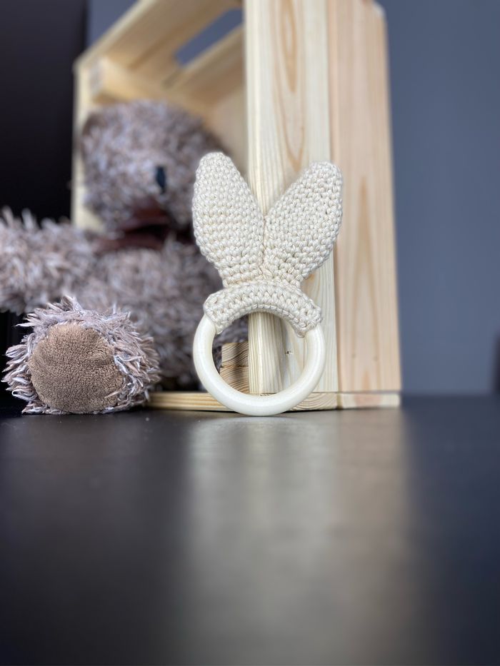 Hochet simple oreilles de lapin - photo numéro 3