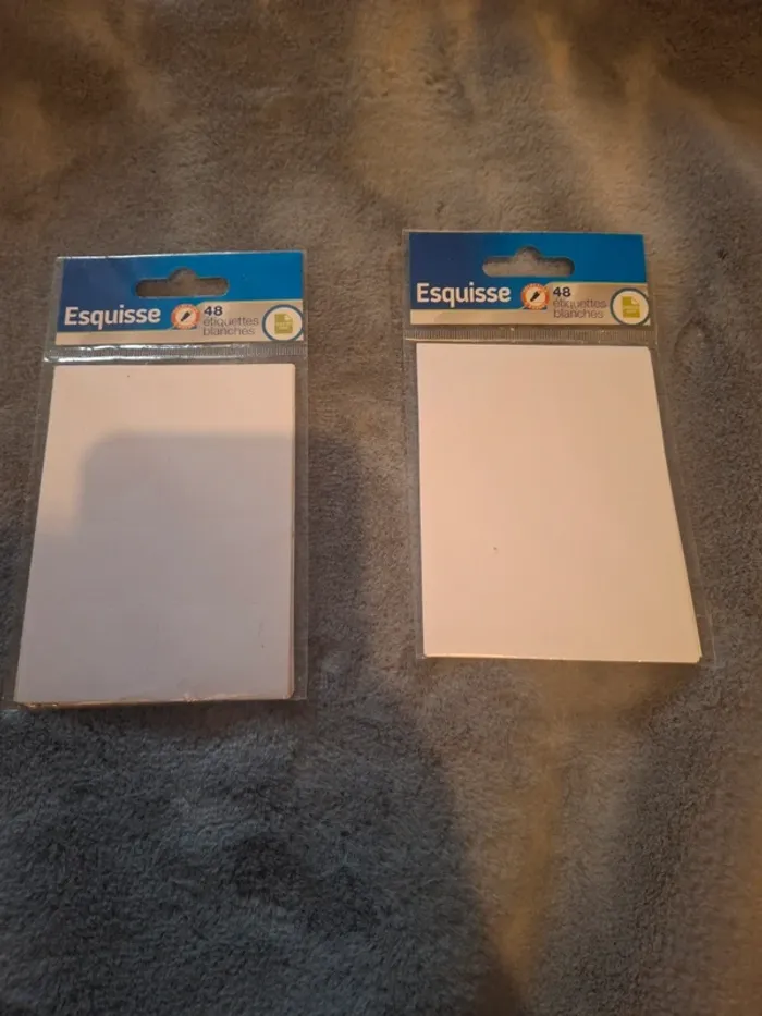 Lots de 2  pack d étiquettes blanches