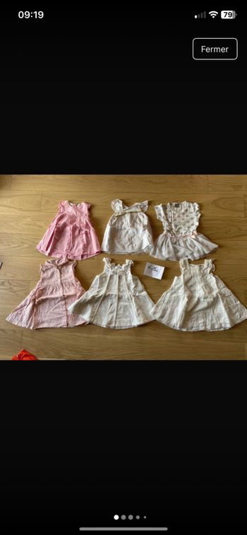 Lot de 6 robes de cérémonie 6 mois 🌸👗