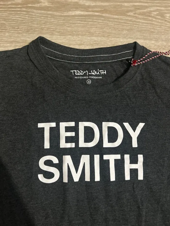 T-shirt gris anthracite Teddy Smith 10ans - photo numéro 2