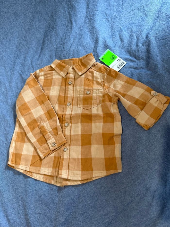 Chemise à carreaux 12 mois
