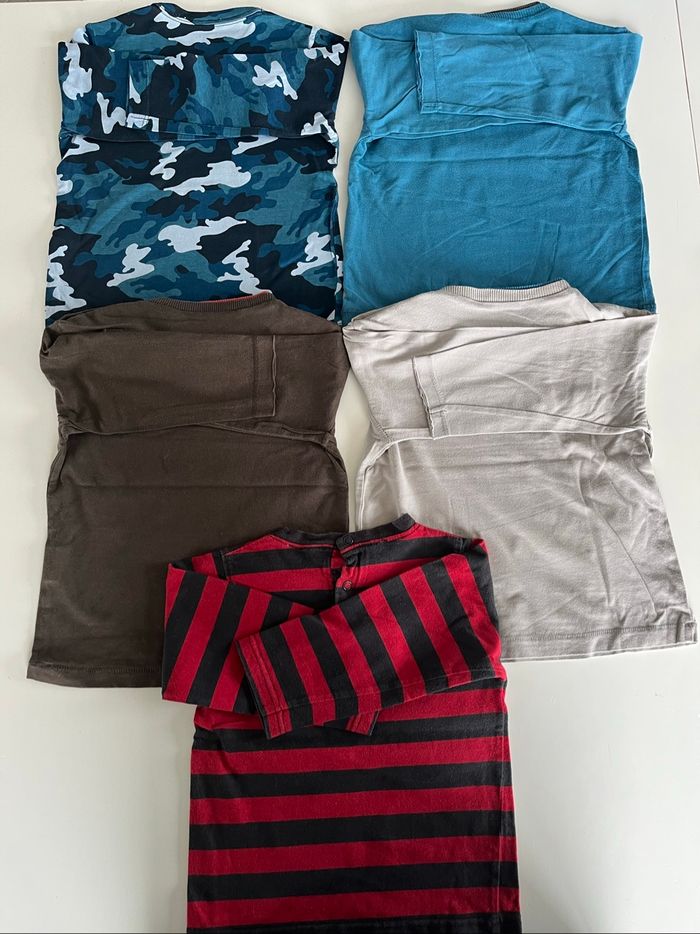 Lot de 5 t-shirt manches longues 24 mois - photo numéro 3