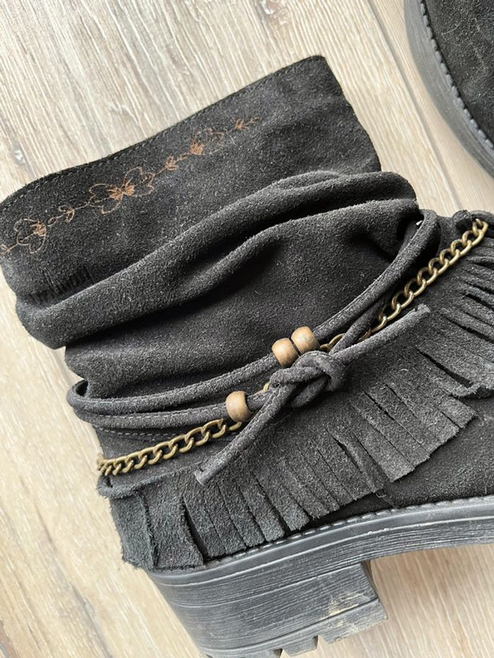 Bottines noires cuir - photo numéro 3