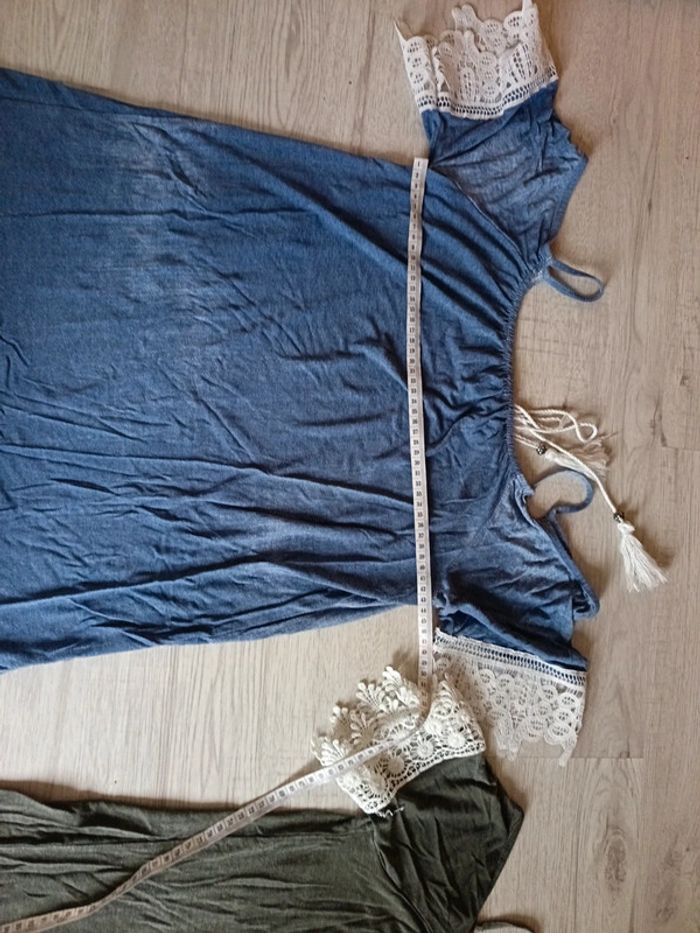 Haut top tunique dentelle femme épaule dénudées taille 42 XL a 44 XXL - photo numéro 9