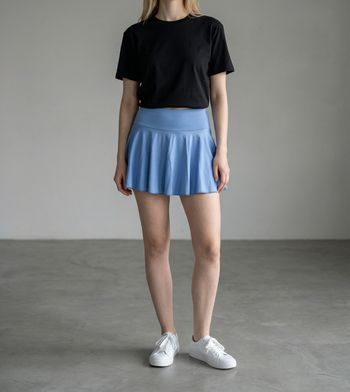 Jupe short femme bleu pastel taille M neuve