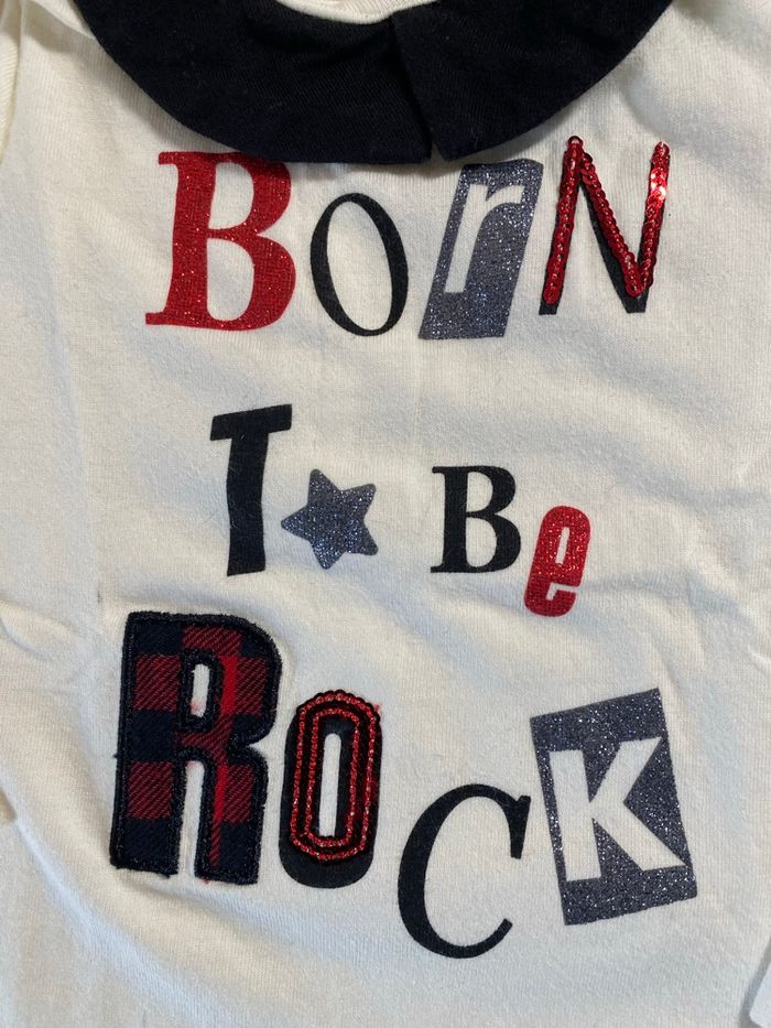 Mes Petits Cailloux T-shirt Rock blanc Taille 18 mois - photo numéro 3