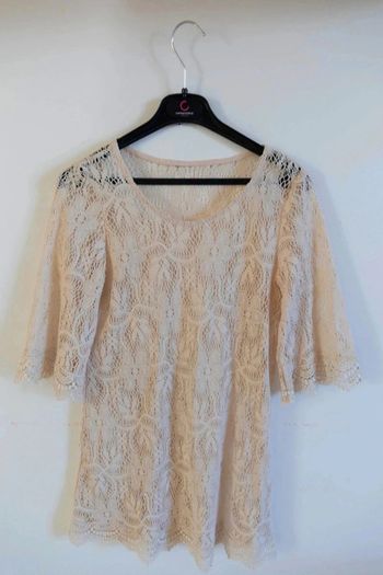 C49 robe maille beige S