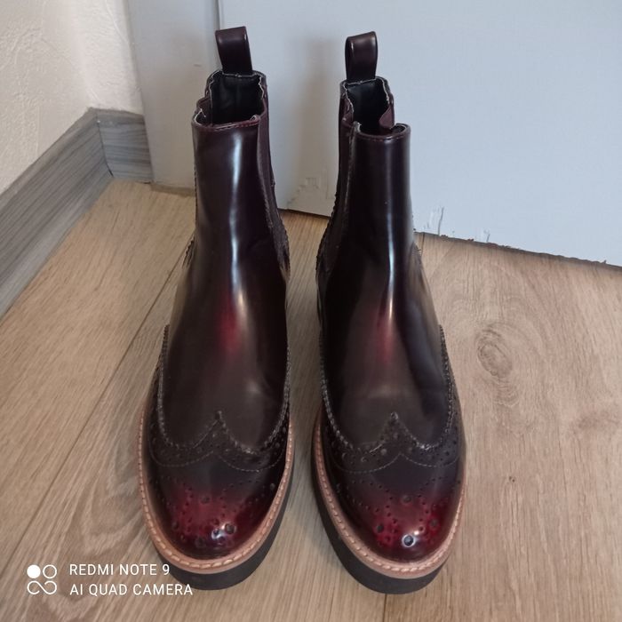 Bottines bordeaux P36 Zara - photo numéro 3