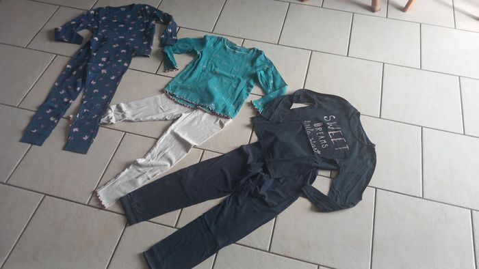 Lot de 3 pyjamas fille okaidi kiabi 8 ans tbe