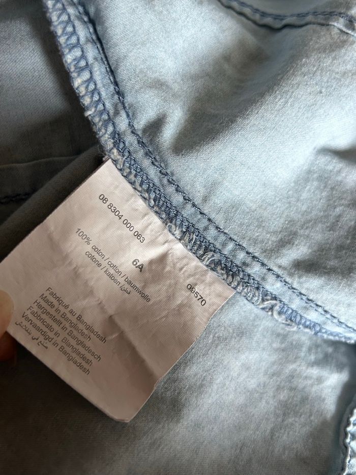 Chemise fille en jeans fin 6 ans miss Liberto - photo numéro 4