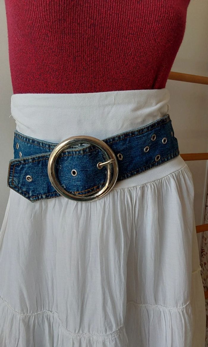 Ceinture en jean large vintage