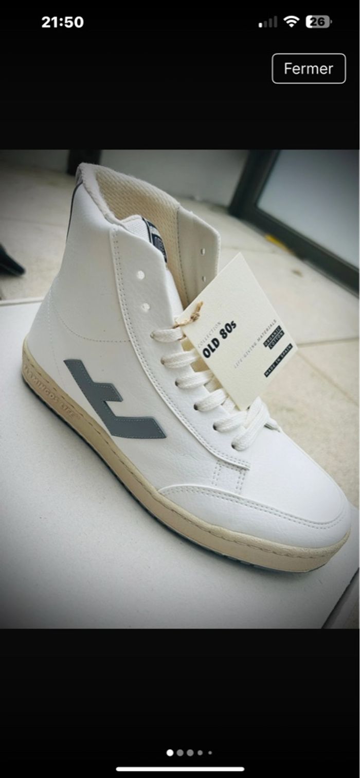 Baskets montantes Flamingos cuir blanches